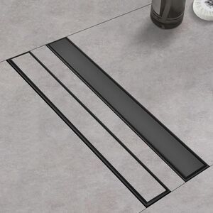 Matte Black 28in Linear Shower Drain, Stainless Steel, Tile Insert Cover NIB